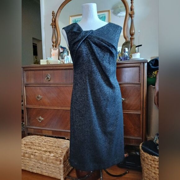 Ann Taylor Classic Wool Woven Textured Herringbone In Relief  Dress - Size 0 - Picture 1 of 9